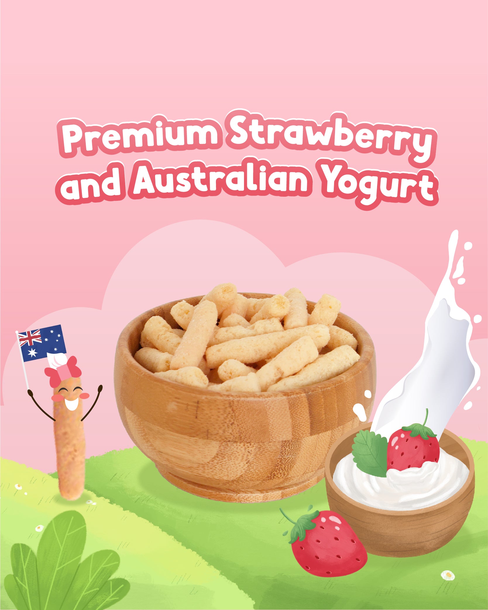 Alamii Strawberry Yogurt Puffs