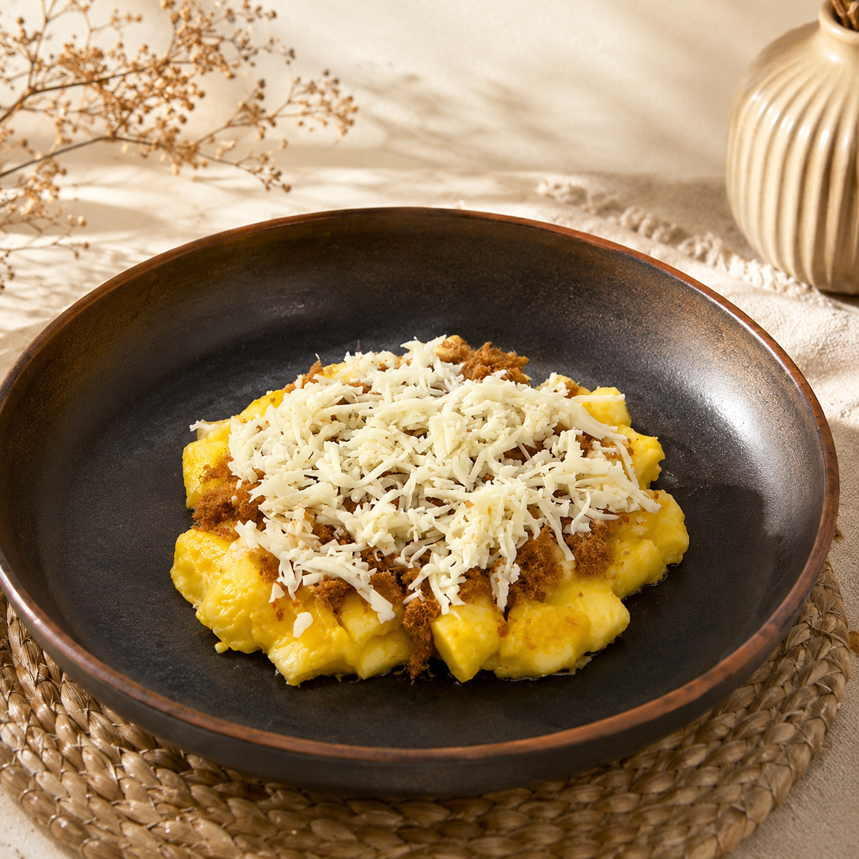 Cheesy Floss Pizza (25 mins)