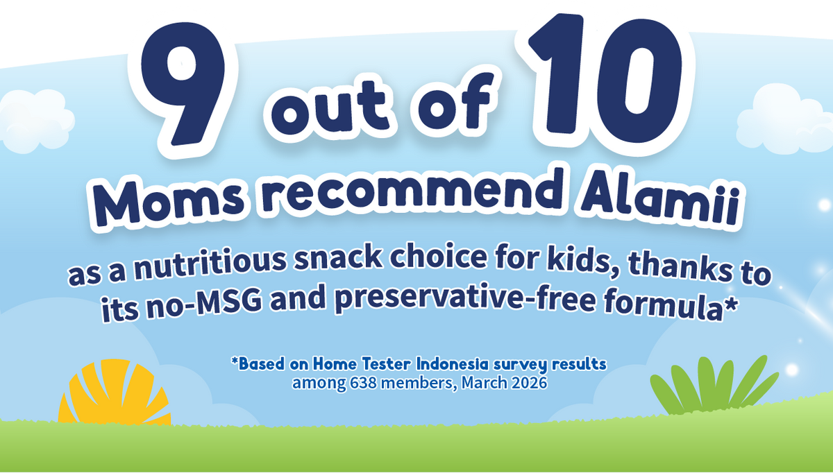 9 out of 10 Moms Recommend Alamii as a nutritious snack choice for kids, thanks to its no MSG and preservative free formula.