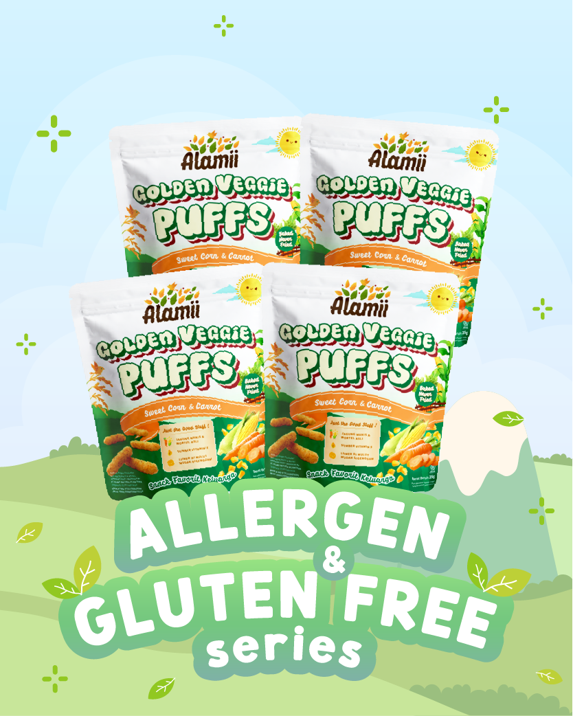 Bundle Pack of 4 - Golden Veggie Puffs (Allergen Free)