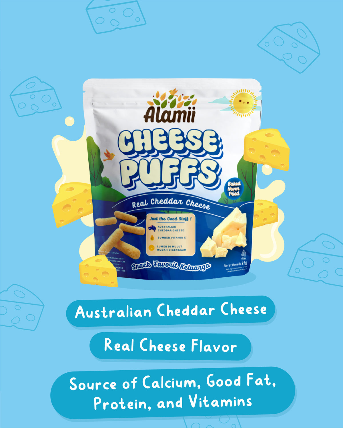 Alamii Cheese Puffs Healthy Snacks for Kids! Alamiifood