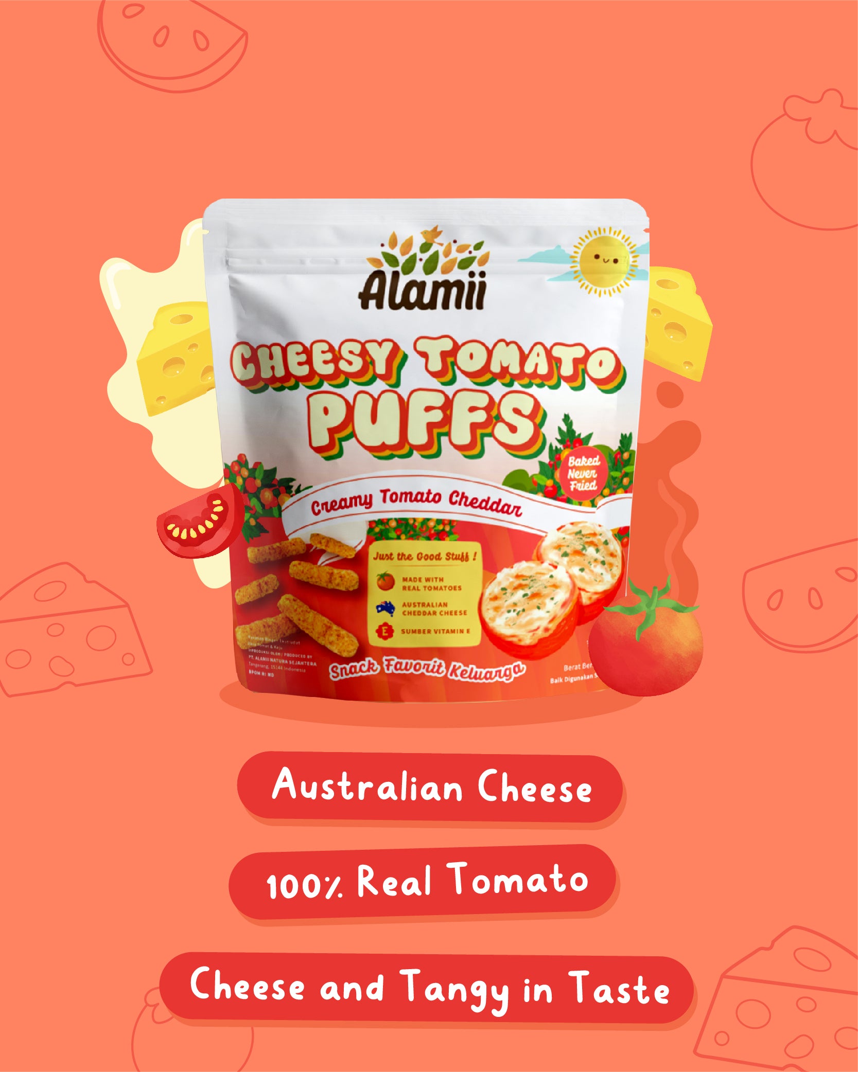 Alamii Cheesy Tomato Puffs